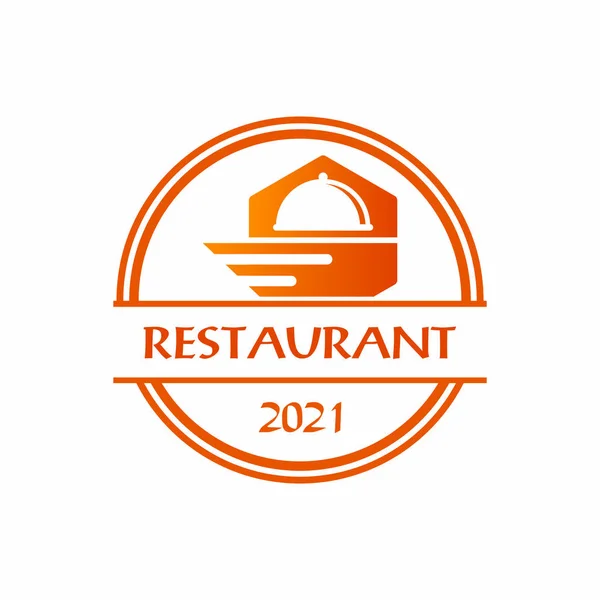 Logo Entrega Vector Del Logotipo Del Restaurante — Vector de stock