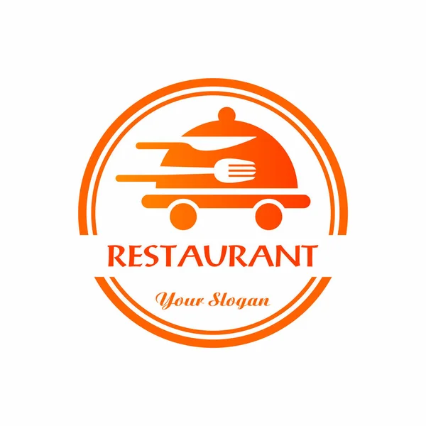 Lieferung Logo Restaurant Logo Vektor — Stockvektor