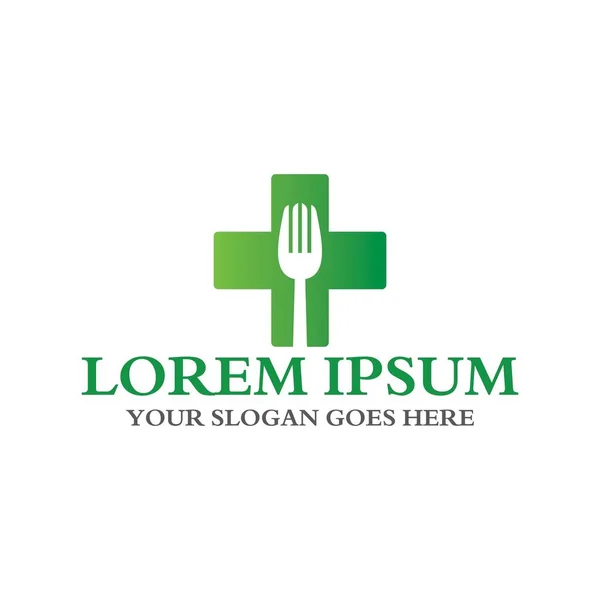 Логотип Аптечної Їжі Логотип Ресторану — стоковий вектор