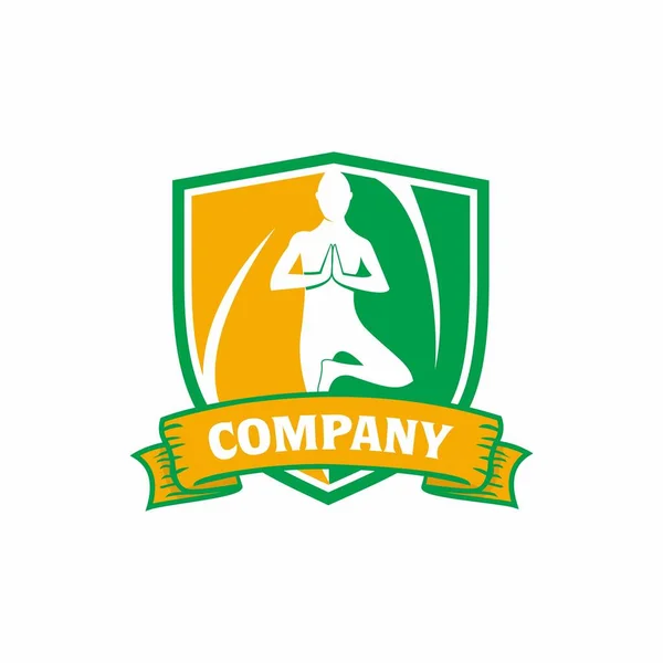 Yoga Logo Fitness Logo Vector — Vector de stock
