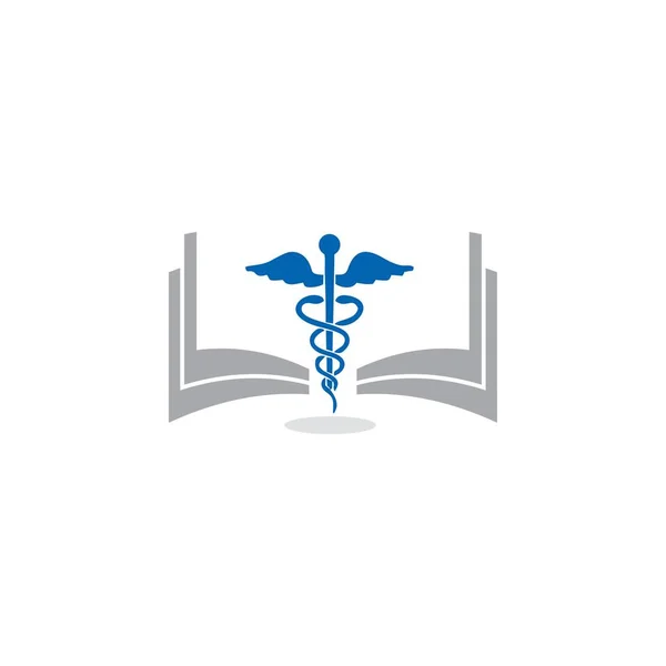 Λογότυπο Ιατρικού Βιβλίου Λογότυπο Υγιούς Εκπαίδευσης — Διανυσματικό Αρχείο
