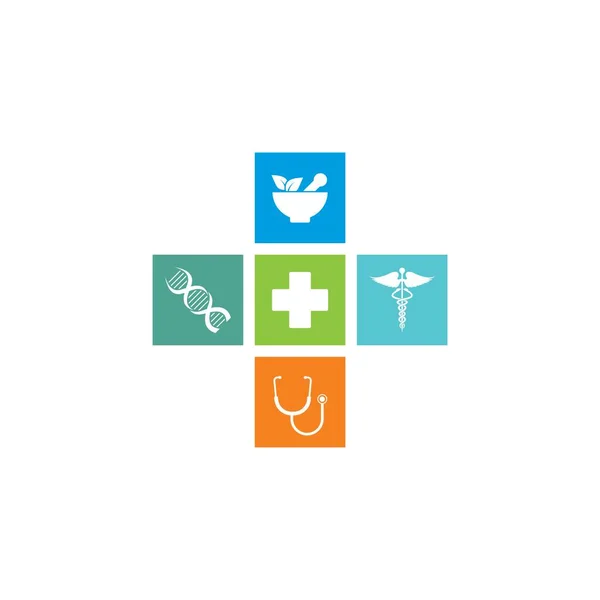 Tıbbi Logo Tıbbi Bakım Logosu — Stok Vektör