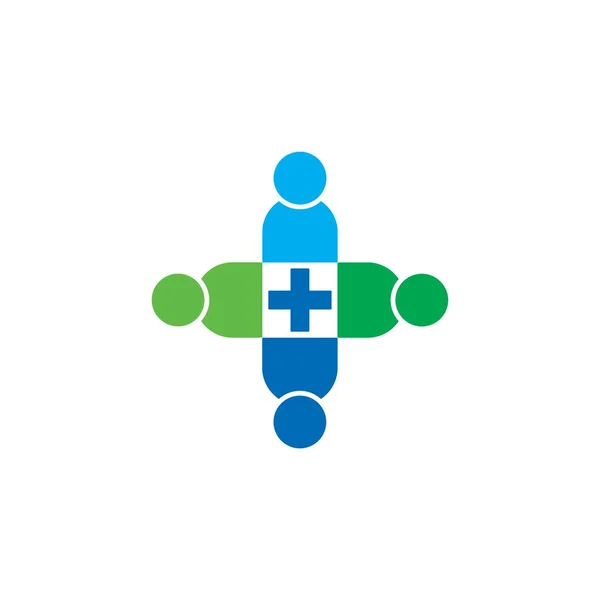 Medical Group Logo Support Healthy Logo — Vetor de Stock