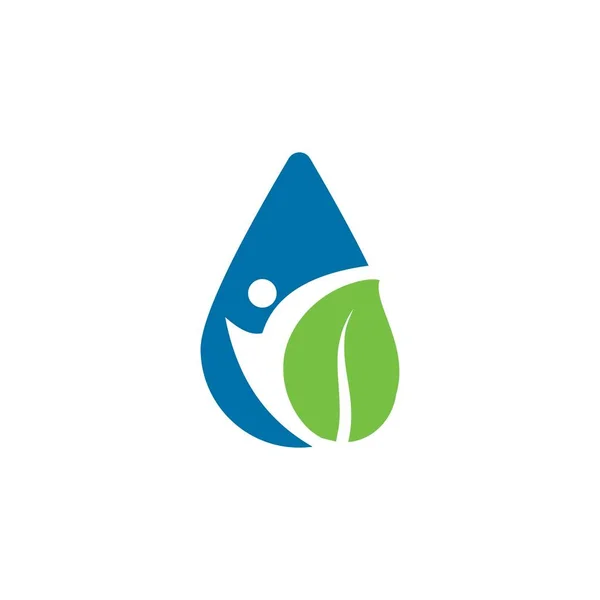 Zdravé Zelené Logo Logo Zdravé Péče — Stockový vektor