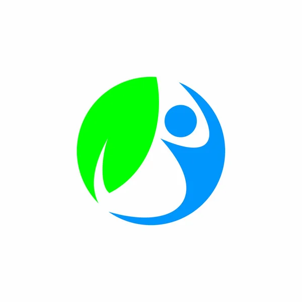 Logotipo Cuidado Saudável Logotipo Médico Natureza — Vetor de Stock