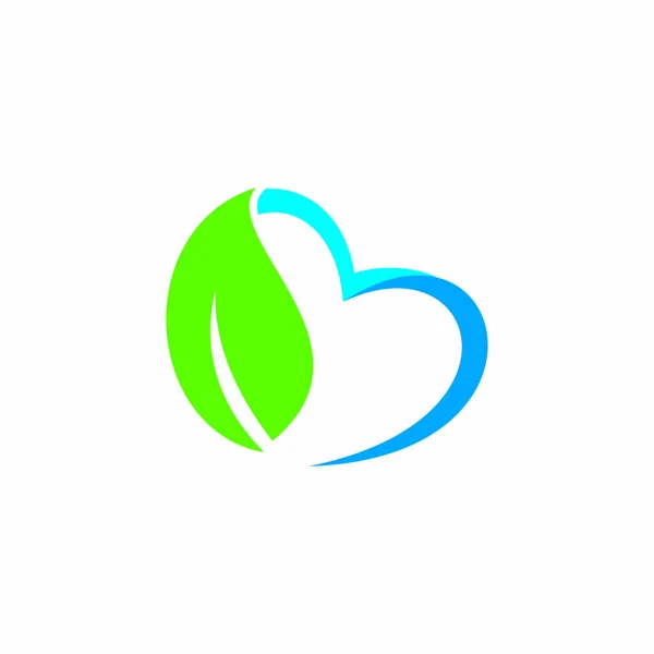 Logotipo Cuidado Amor Logotipo Natureza Amor — Vetor de Stock