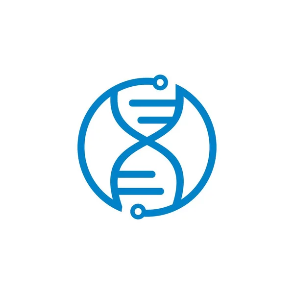 Logo Dna Tech Logo Des Soins Santé — Image vectorielle