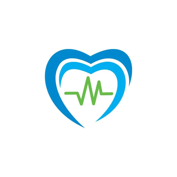 Pulse Healthy Logo Medical Care Logo — стоковый вектор