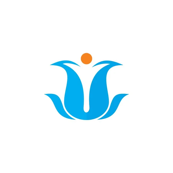 Abstract Lotus Logo Health Logo — Stock vektor