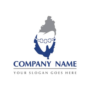 Aziz Lucia haritası ve diş bakımı sembolü logo vektörü