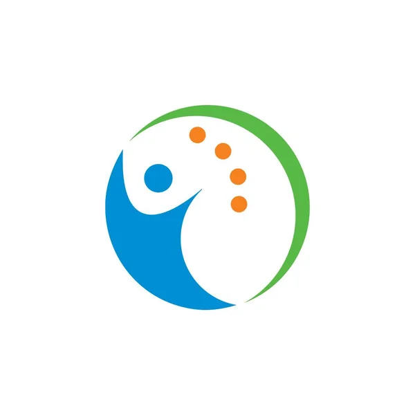 Swoosh People Logo Health Logo — Vettoriale Stock