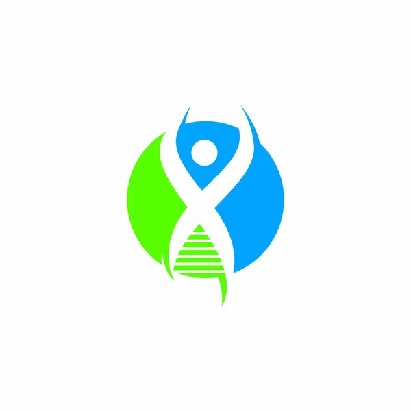 Abstract Genome Vector Health Logo — Vettoriale Stock