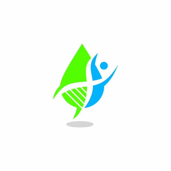 Abstraktní Genetický Vektor Logo Zdraví — Stockový vektor