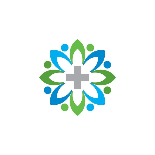 Vetor Médico Abstrato Logotipo Saúde — Vetor de Stock