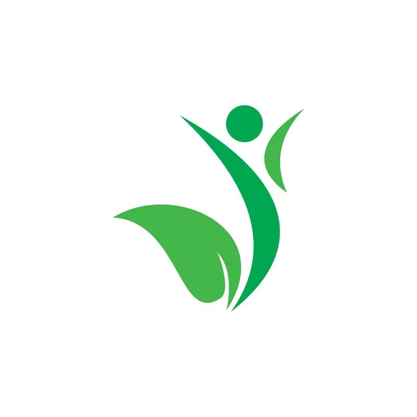 Soyut Ekoloji Vektörü Sağlık Logosu — Stok Vektör