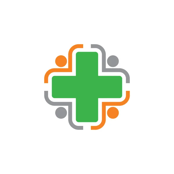 Υγιής Διάνυσμα Ιατρικό Λογότυπο Διάνυσμα — Διανυσματικό Αρχείο