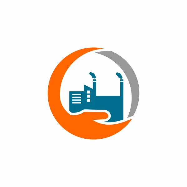 Logo Ingegneria Logo Dell Industria Fabbrica — Vettoriale Stock