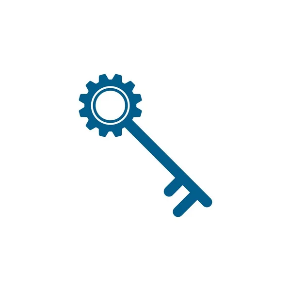 Factory Industry Logo Key Gear Logo — Stock Vector