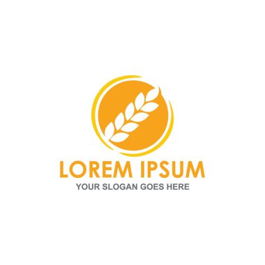 pirinç vektörü, tarım logosu vektörü