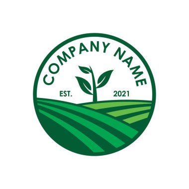 Doğa tarım vektörü, tarım logosu