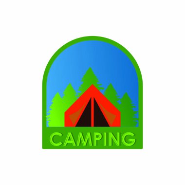 kamp vektörü, macera logo vektörü