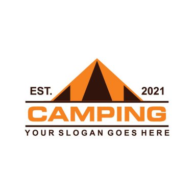 kamp vektörü, macera logo vektörü