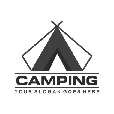 kamp vektörü, macera logo vektörü