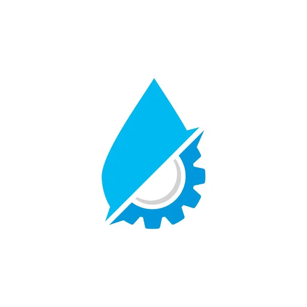 Water Gear Logo Engineering Industry Logo —  Vetores de Stock