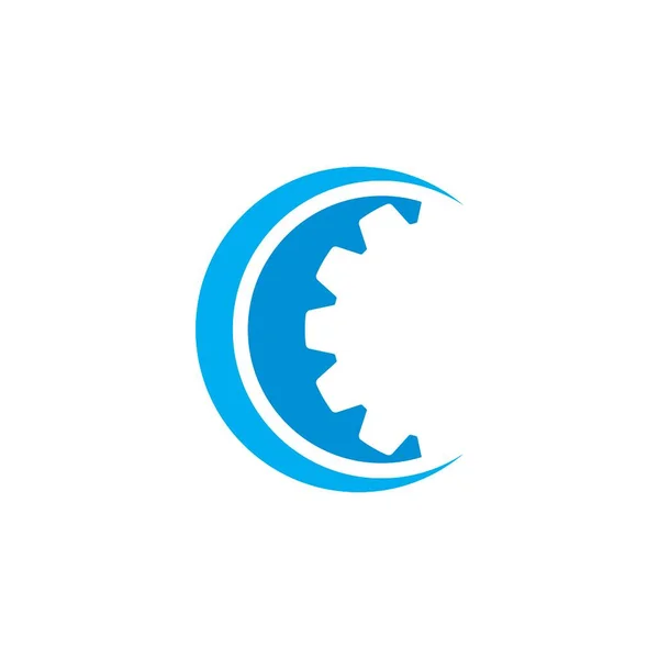 Logotipo Industrial Abstracto Logotipo Del Engranaje — Vector de stock