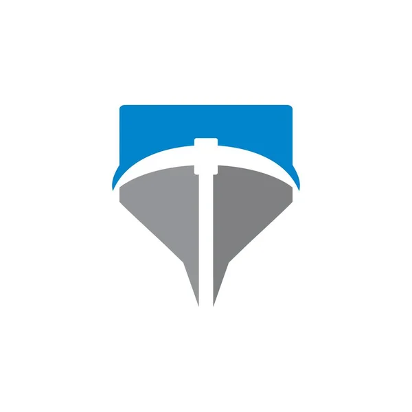 Résumé Vecteur Minier Logo Industrie — Image vectorielle