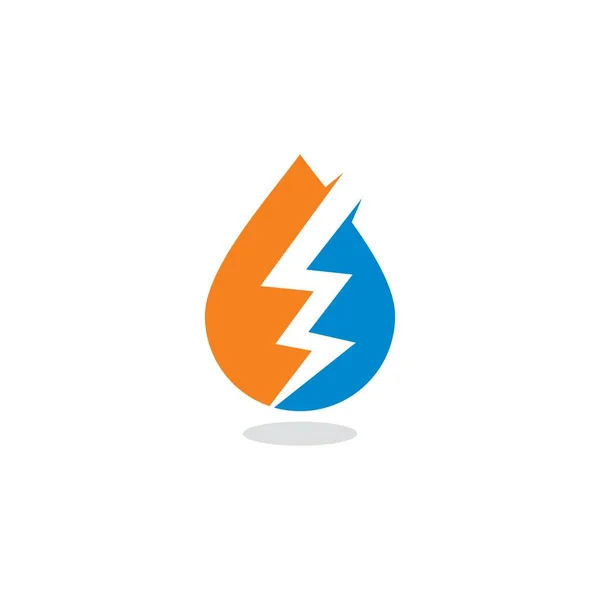 Elektrische Energie Vector Industrie Logo — Stockvector