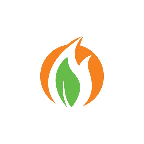 Abstract Flame Vector Logotipo Natureza —  Vetores de Stock