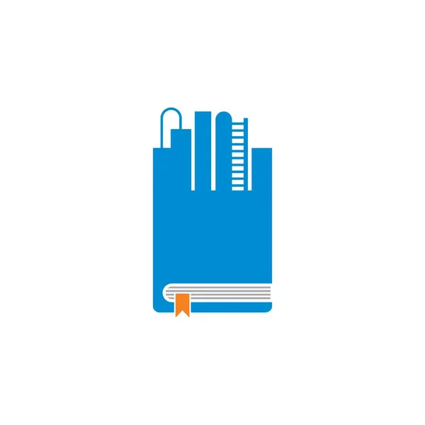 Fabrika Kitap Vektörü Sanayi Logosu — Stok Vektör