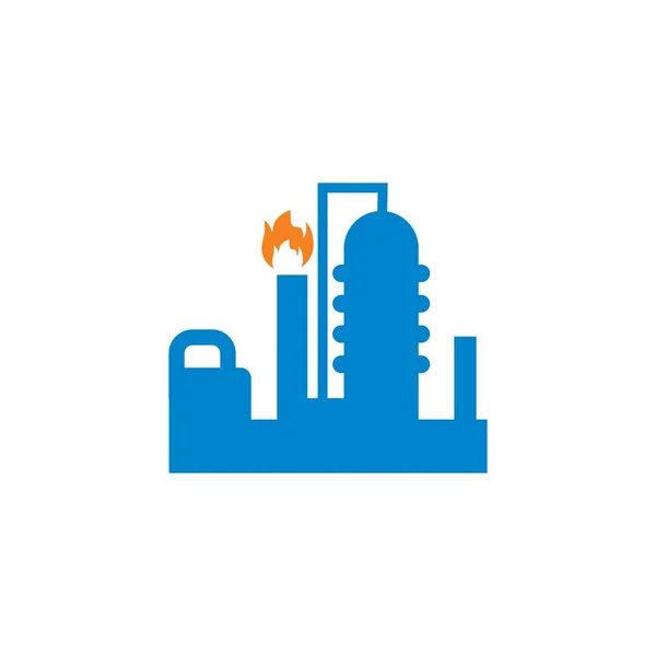 Vecteur Construction Usine Logo Industrie — Image vectorielle