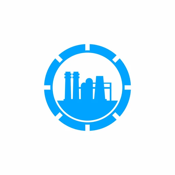 Abstraktní Tovární Vektor Průmyslové Logo — Stockový vektor