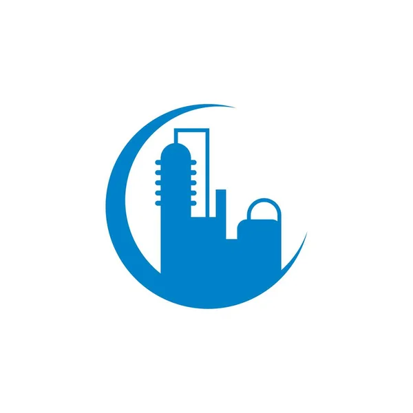 Factory Vector Industry Logo Vector — Vettoriale Stock