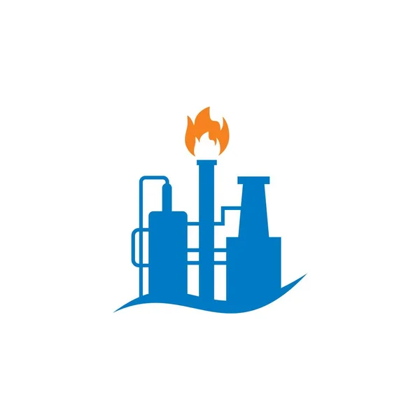 Refinery Vector Industry Logo Vector — Stock vektor