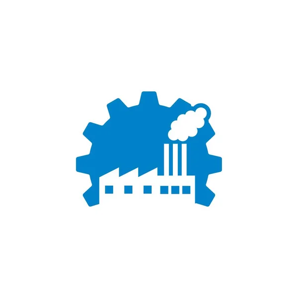 Vetor Fábrica Abstrato Logotipo Indústria — Vetor de Stock
