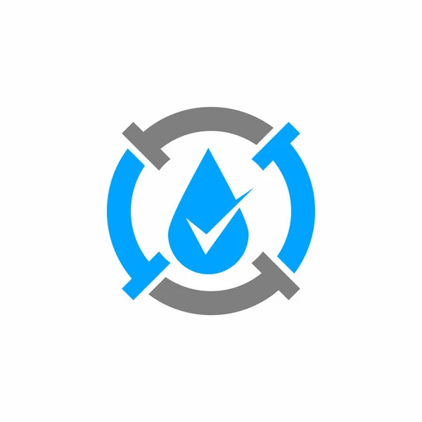 Αφηρημένη Διάνυσμα Νερού Λογότυπο Φύσης — Διανυσματικό Αρχείο