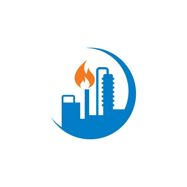 Refinery Vector Industry Logo Vector — Stock Vector