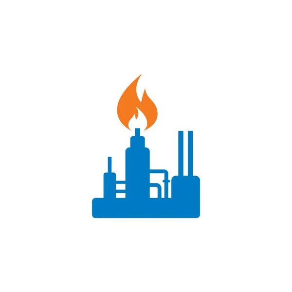 Refinery Vector Industry Logo Vector — Stock Vector