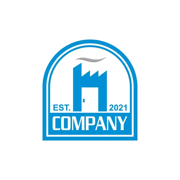 Factory Industry Logo Industrial Logo Vector — Stock vektor