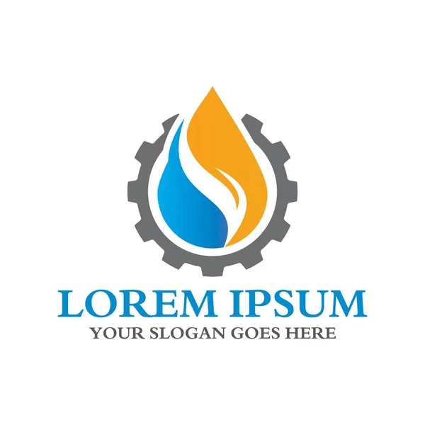 Oil Gas Logo Industry Logo — Vetor de Stock