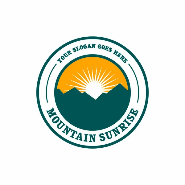 Mountain Sunrise Logo Nature Logo — стоковый вектор