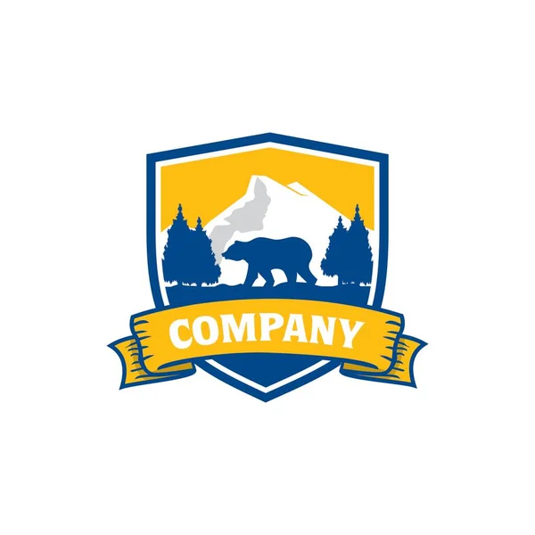 Forest Bear Logo Animal Wild Logo — стоковый вектор