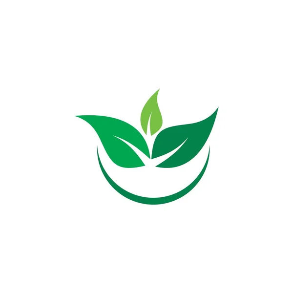 Abstract Leaf Vector Logotipo Natureza — Vetor de Stock