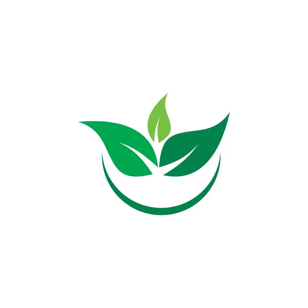 Abstract Leaf Vector Nature Logo — 스톡 벡터