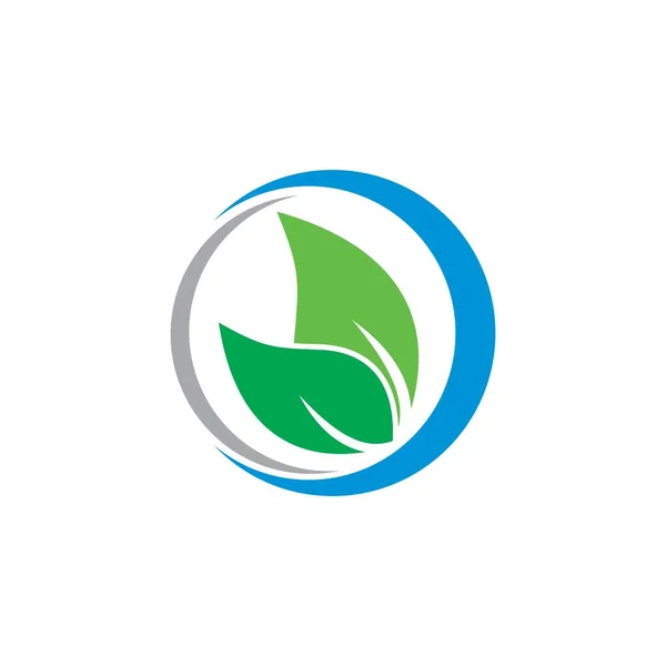 Abstract Ecology Vector Logotipo Natureza —  Vetores de Stock