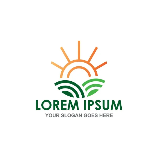 Doğa Tarım Vektörü Tarım Logosu — Stok Vektör