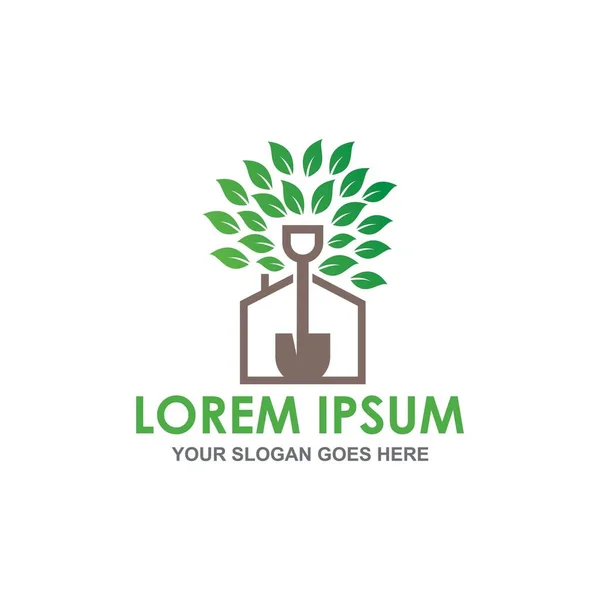Doğa bahçesi vektörü, doğal logo
